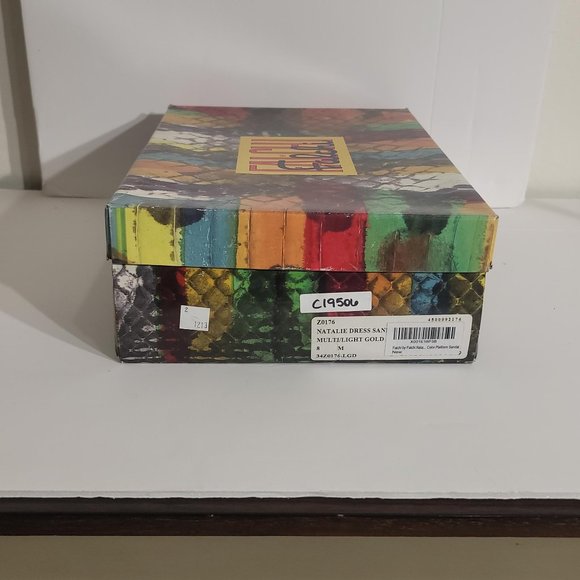 Falchi by Falchi Natalie Dress Heel Sandal Multicolored Light Gold 8 M - Picture 10 of 10